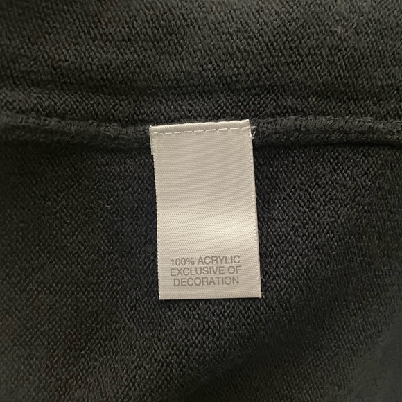 Avenue NEW Women's 26/28 3X Button Down Cardigan Sweater Black Sequins L/S - Picture 6 of 7